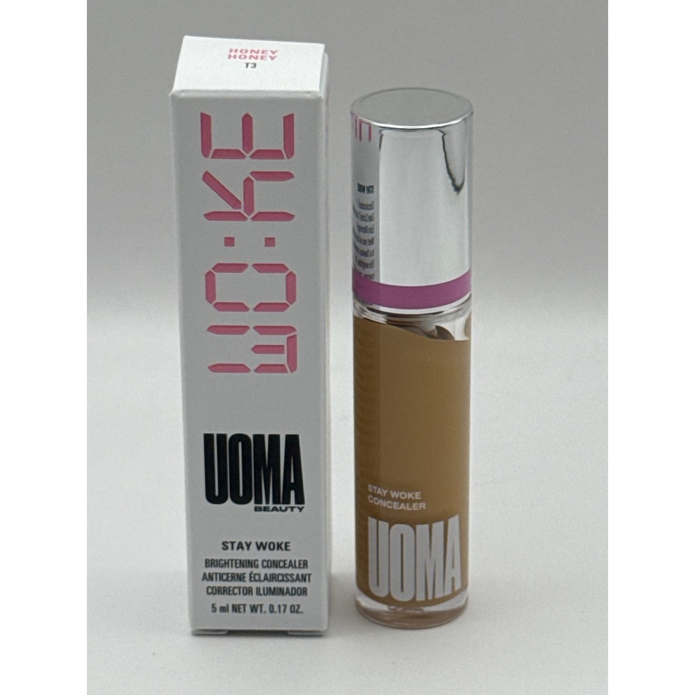 UOMA Beauty Stay Woke Brightening Concealer‎ Honey T3 Full Coverage BNIB